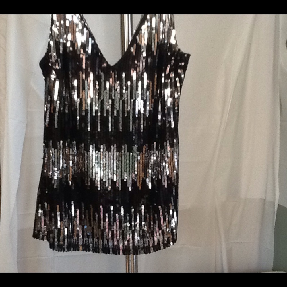 Black N Silver Top